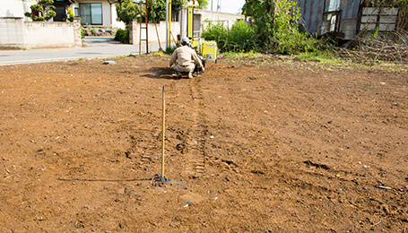 「地中埋蔵物確認・整地作業」イメージ