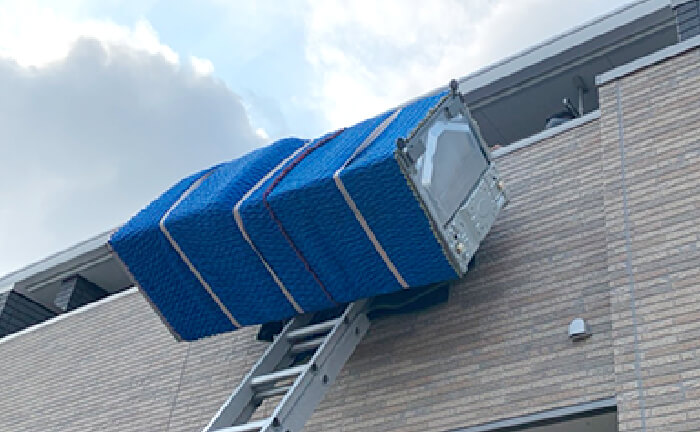 状況に応じた方法で搬出作業